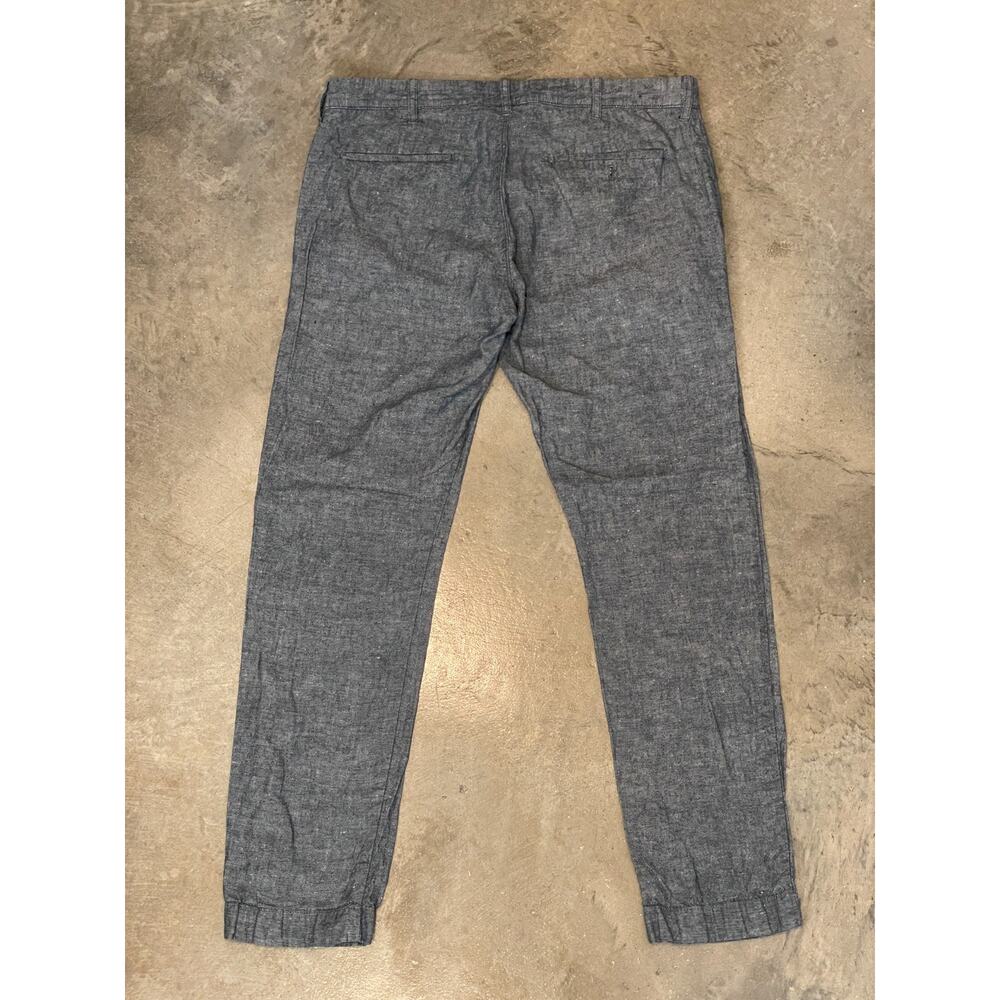 J.Crew Driggs Pants Mens 34x30 Blue Linen Blend Slight Taper Preppy Summer - Picture 3 of 6